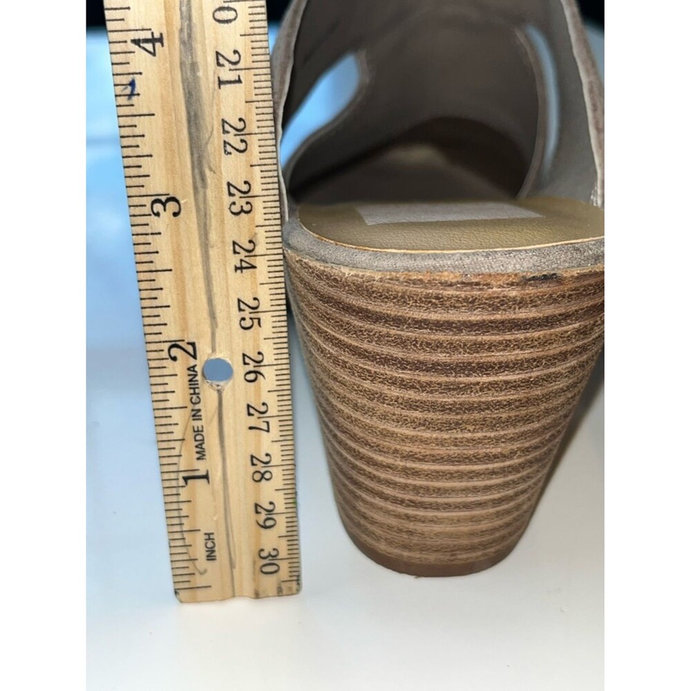 Dolce Vita Sz 9.5 Women’s Taupe Suede Slip-On Mule Heels #boho #indie #gyspy - Picture 8 of 8